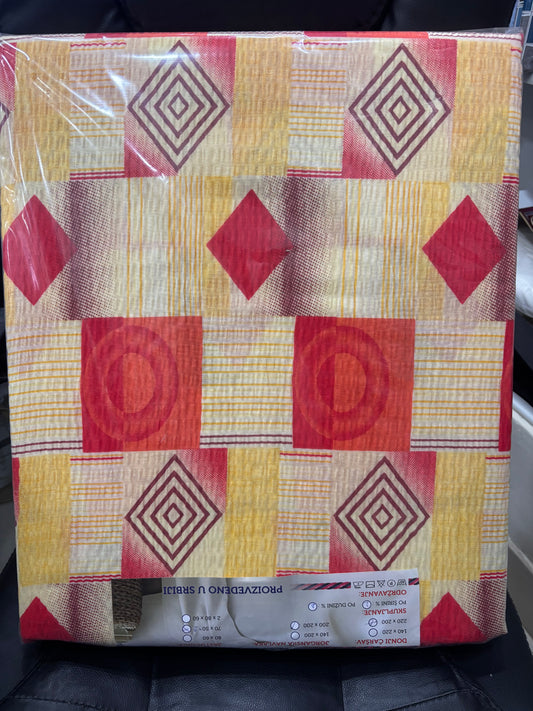 Krep posteljina za bračni krevet